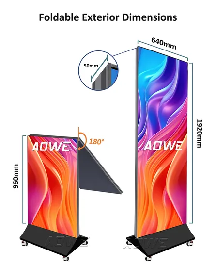 Foldable & Movable P2.5 Indoor LED Poster Screen – 7680Hz